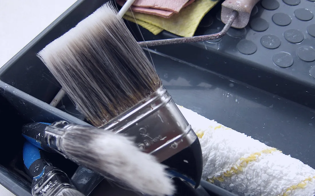 Herramienta de pintura lista para trabajar
